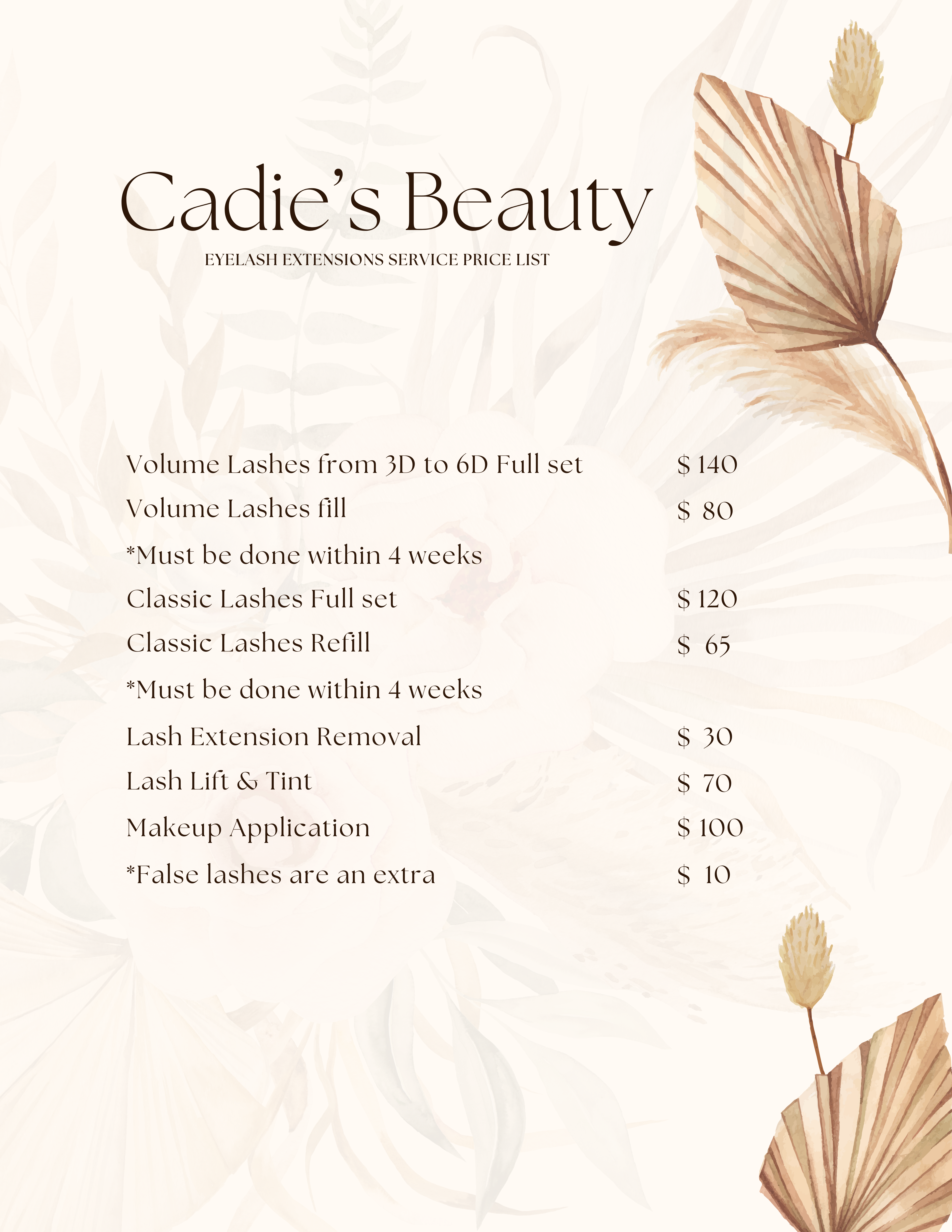 Eye lashes Service